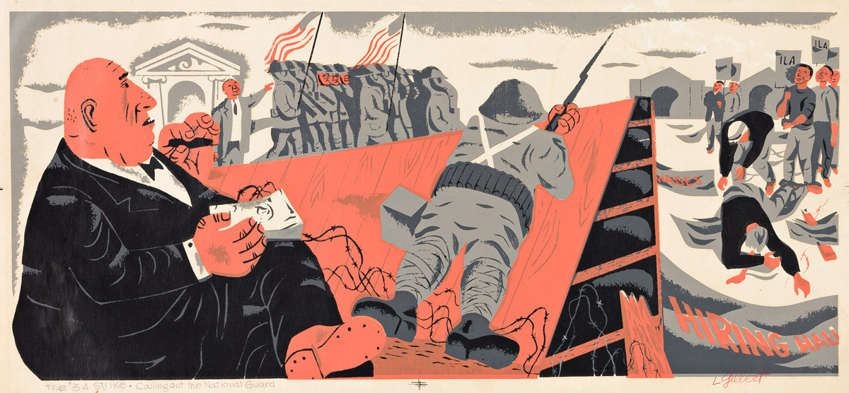 ANTON REFREGIER (1905-1979) The 34 Strike: Calling out the National Guard.